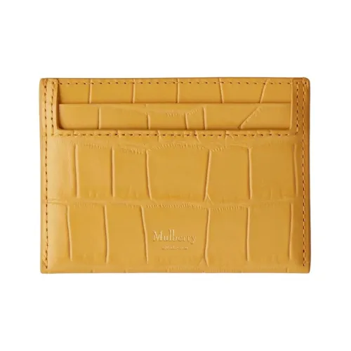 Mulberry Крокодиловый узор Кожа Кредитная карта HOLDER Маленький Женские Желтый