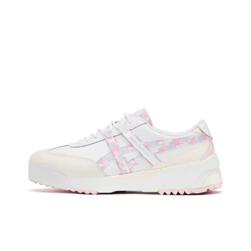 Onitsuka Tiger Delegation Амортизация Износостойкий Низкий Топ Casual Унисекс Белый Вишневый цветок