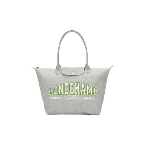 LONGCHAMP Le Pliage Хлопок Тоут Сумка Сумка для покупок Сумка Сумка через плечо Большая Женская Серый