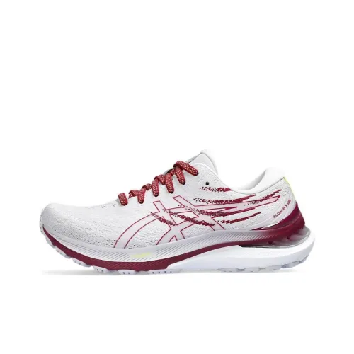 ASICS Gel KAYANO 29 Амортизация и Дышащий Низкий Топ Беговые кроссовки Женские Белые Красные