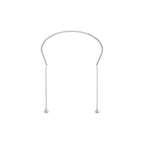 GUCCI Металлические ободки для волос, серебряные, женские