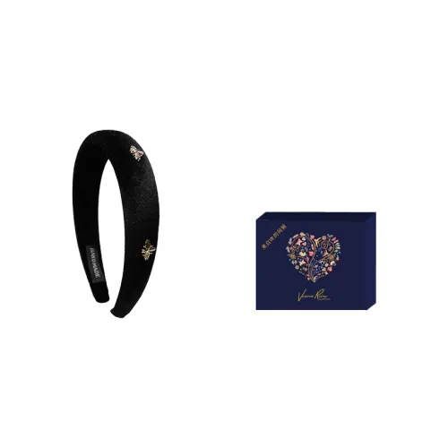 VERENA REINE Ткань Ободки для волос Черный Женские