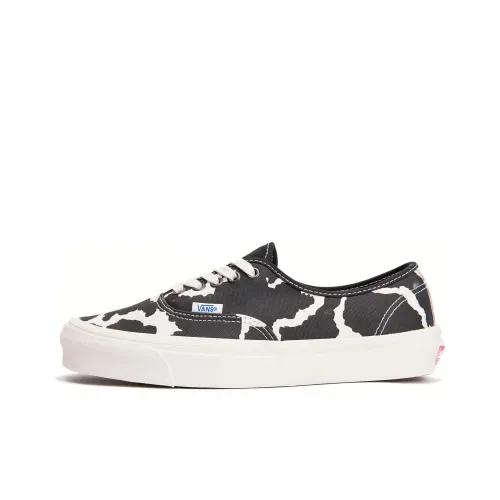 VANS Authentic LX Cow Pattern Низкие Кроссовки для скейтбординга Унисекс Черный Белый