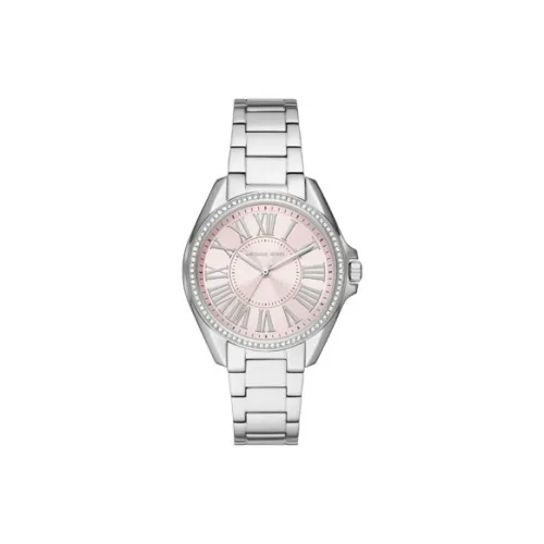 MICHAEL KORS Наручные часы Кварцевый механизм Ремешок из нержавеющей стали 39 мм Розовый циферблат Женские часы