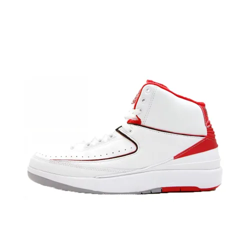 Jordan Air Jordan 2 Retro White Red CDP 2008 High Top Vintage Баскетбольные Кроссовки Мужские Белый Красный