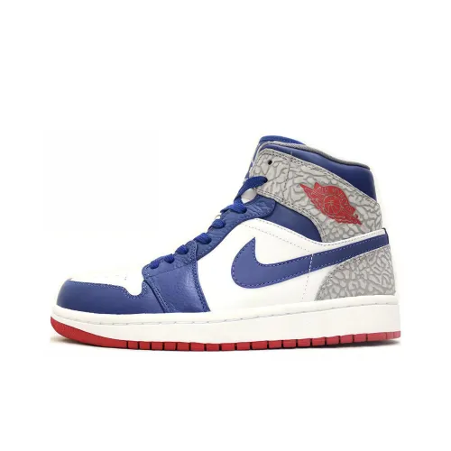 Jordan Air Jordan 1 Ретро MID True MID Топ Винтажные баскетбольные кроссовки Мужской True Синий