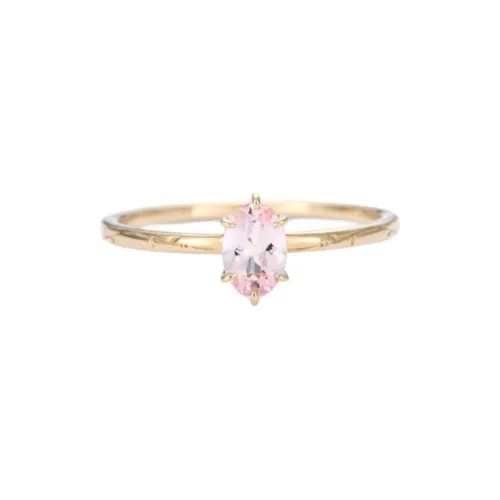 Agete Alloy Morganite Rings Women's Gold