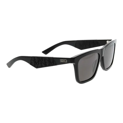 DIOR Ацетат Квадратные Солнцезащитные Очки Унисекс Черные