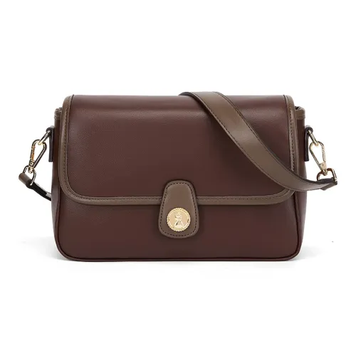 CORALDAISY Сумка через плечо из синтетической кожи Женская Мокко Полумесяц Белый