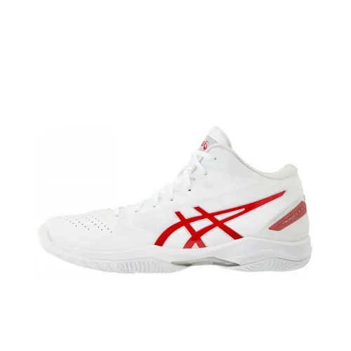 Asics Гель HOOP V11 Устойчивый к истиранию Низкий Топ Баскетбольные кроссовки Унисекс Белый Красный