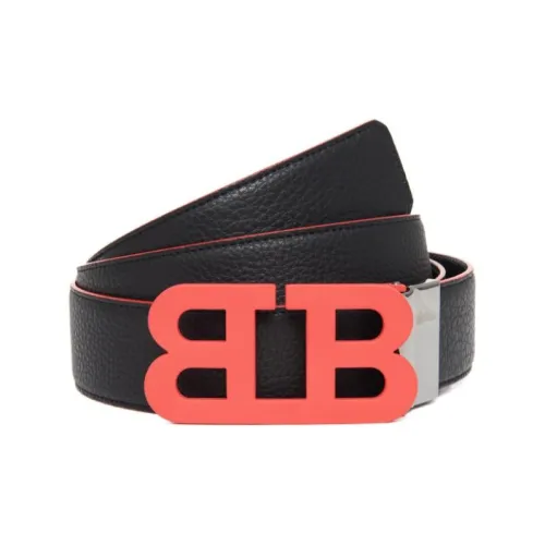 BALLY Бренд Буква Cut Out Дизайн Без рисунка Застежка Кожаные ремни Мужской Апельсин Ширина 4CM