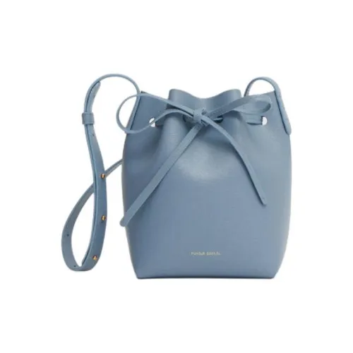 MANSUR GAVRIEL Saffiano Кожа Сумка-ведро Сумка через плечо Экстра мини Женская Небесно-голубая