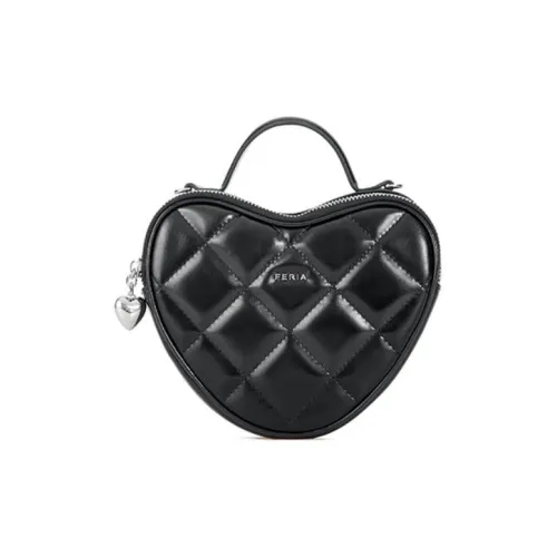 Feria Сумка в форме сердца из коровьей кожи сумка через плечо сумка среднего размера женская черная