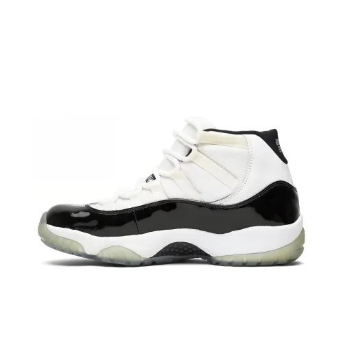 Jordan Air Jordan 11 OG Concord 1995 Нескользящий Легкий Высокий Топ Винтажные Баскетбольные Кроссовки Мужской Черный Белый