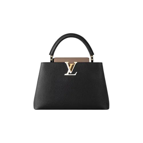 LOUIS VUITTON Capucines Taurillon Кожа Сумка через плечо Сумка Средний Женские Черный