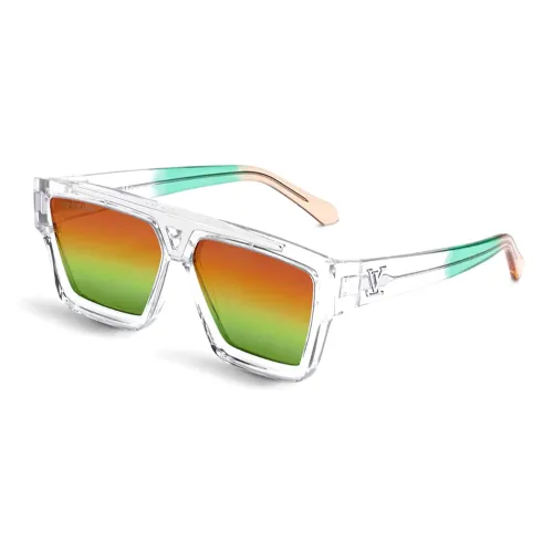 LOUIS VUITTON Ацетат Прямоугольные Солнцезащитные очки Унисекс Прозрачные