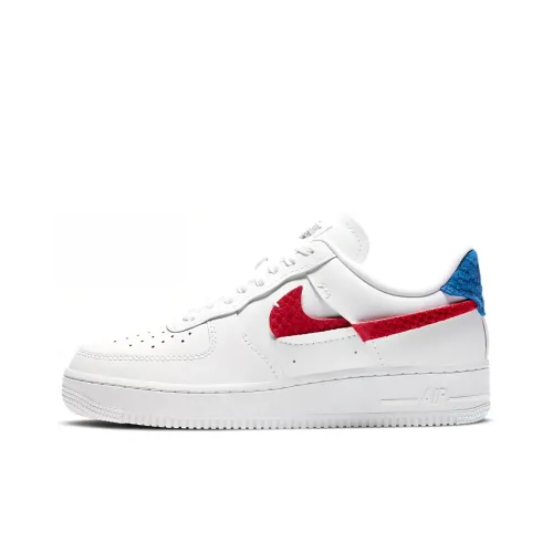 Nike Air FORCE 1 '07 Luxe Покрытие Slip-resistant Низкие Кроссовки для скейтбординга Женские Белый Красный Синий