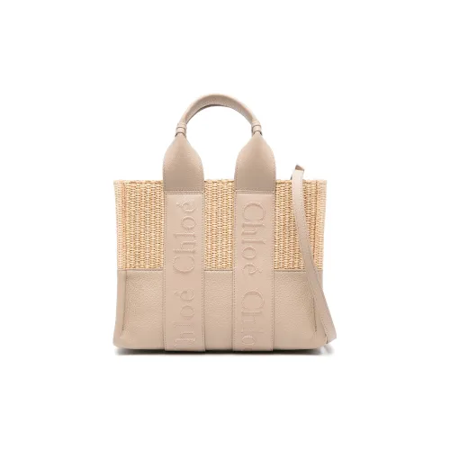 Chloe Древесная Телячья Кожа с Хлопком Полиамид Тоут Сумка Сумка для покупок Сумка через плечо Сумка маленькая