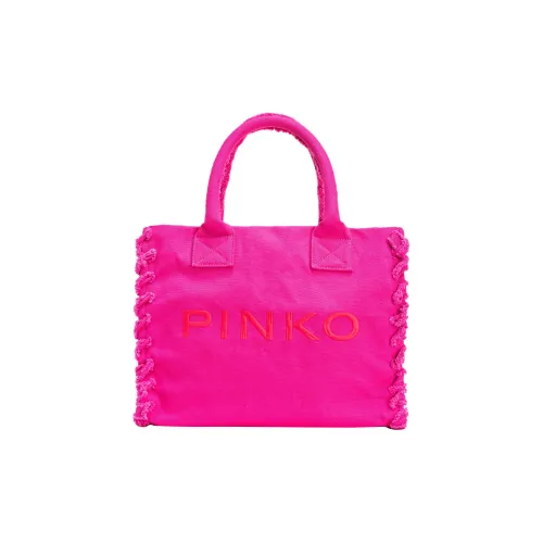 PINKO Переработанный материал Холст Хлопок Холст Сумка Тоут Сумка Сумка для покупок Женская Сумка Розовый