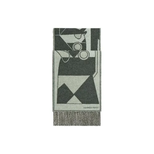 HERMES Ездовой шлем Armor Jacquard Кашемировые вязаные шарфы Мужской