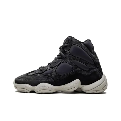 Adidas Originals Yeezy 500 'Сланец' Нескользящий Легкий Высокий Топ Толстая Подошва Кроссовки Унисекс Обсидиан