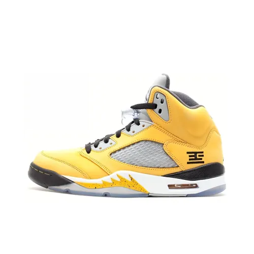 Jordan Air Jordan 5 Retro Tokyo T23 High Top Vintage Баскетбольные Кроссовки Мужские Желтые