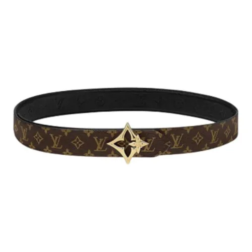 LOUIS VUITTON Кожаные ремни Унисекс Черный Умбра