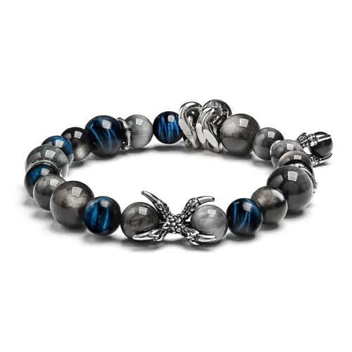 CUUD Браслеты из черного агата для мужчин