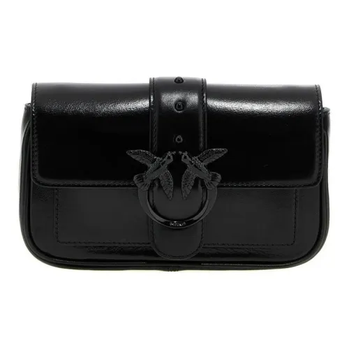PINKO Love Series Телячья кожа Сумка через плечо Сумка на плечо Женская Черная