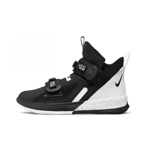Nike Zoom Soldier 13 SFG Команда Амортизация Износостойкий MID Топ Баскетбольные кроссовки для игры Мужской Черный