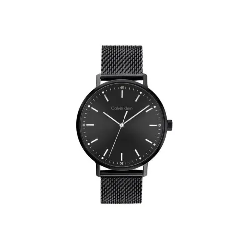 CK Calvin Klein Часы Кварцевый механизм Нержавеющая сталь Ремешок 42 мм Черный циферблат Унисекс