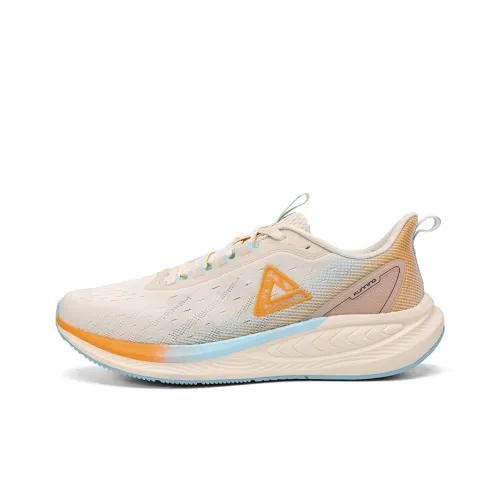 PEAK Беговые кроссовки Низкий Топ Экрю Оранжевый Красный Мужской