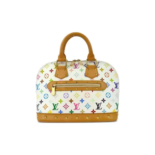 LOUIS VUITTON Alma PVC Сумка Женская Белая и Многоцветная