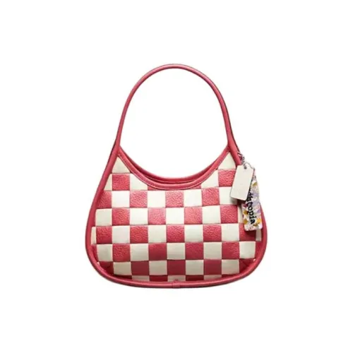 Coachtopia Ergo Переработанная кожа Сумка через плечо средний размер женский розовый и мел