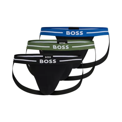 Hugo Boss THREE Пачка OF Эластичный хлопок Jock Straps Мужское нижнее белье 3 упаковки