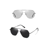 Темно-серая оправа + поляризованные фотохромные линзы