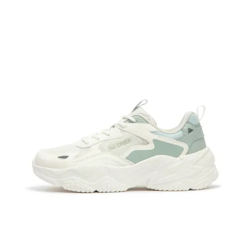 361° Ode Slip-resistant Abrasion-resistant Breathable Low-top Casual Shoes Women's White Green Перевод 361° Ode Противоскользящий Устойчивый к истиранию Дышащий Низкий Топ Повседневная Обувь Женская Белый Зеленый