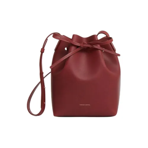 MANSUR GAVRIEL Сумка из дубленой кожи ведрообразной формы сумка через плечо мини женская темно-красный