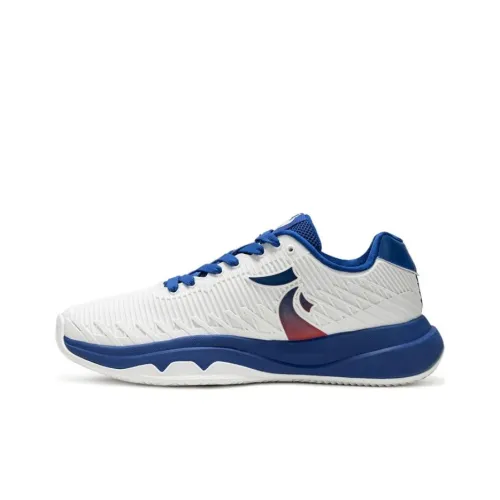 Le Coq Sportif Дышащие Низкие Кроссовки для Тенниса Мужские Белые Синие Красные
