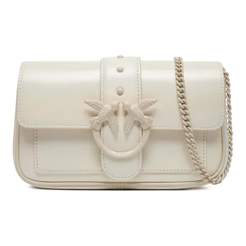 PINKO Love Series GRAIN LEATHER Сумка через плечо Сумка на плечо Женская Белая