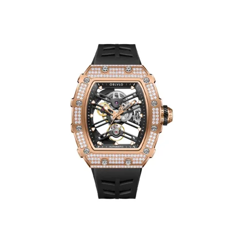 OBLVLO Механические Мужские Часы 50мм*43мм Скелет