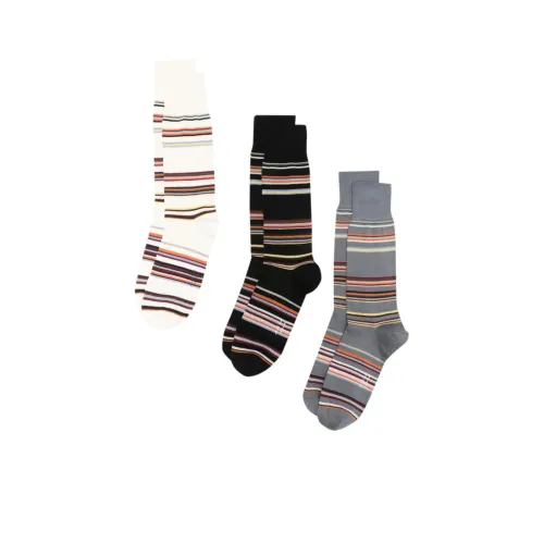 Paul Smith 3 пачки Серый + Черный + Белый Серый/Черный/Белый Мужские носки MID до икры