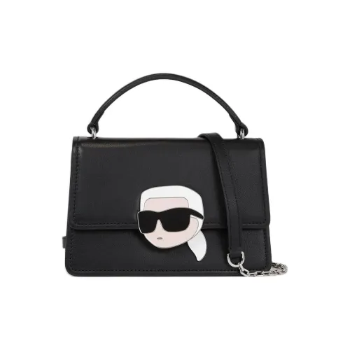 Karl Lagerfeld Сумка через плечо из коровьей кожи Унисекс Черная