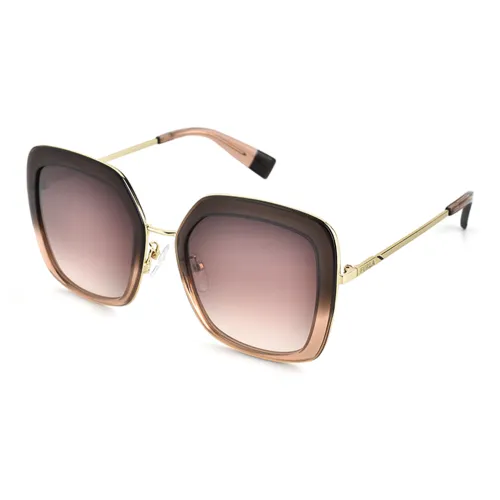 Furla Нерегулярная форма Солнцезащитные очки Унисекс Коричневый