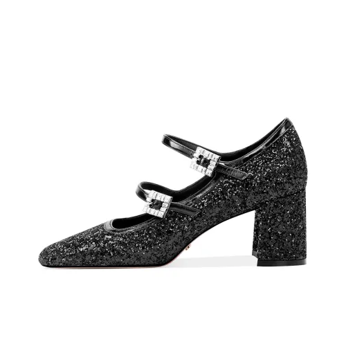 Shesrim Грубый каблук Туфли Мэри Джейн Женские