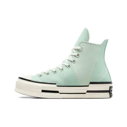 Converse Chuck 70 Plus Устойчивые к истиранию Дышащие Высокие Кеды Унисекс Зеленый Белый