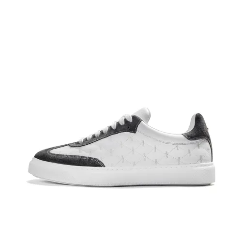 THOM WILLS Trendy Versatile Немецкие армейские кроссовки Низкий топ Скейтборд Кроссовки Мужские Серый Белый