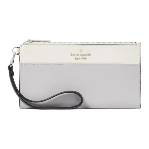 Kate Spade Saffiano кожа клатч женский платиновый серый многоцветный