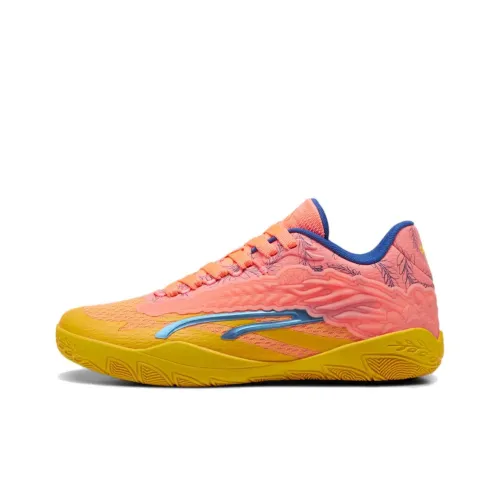 PUMA STEWIE 3 Баскетбольные кроссовки Низкий топ Розовый Желтый Женские