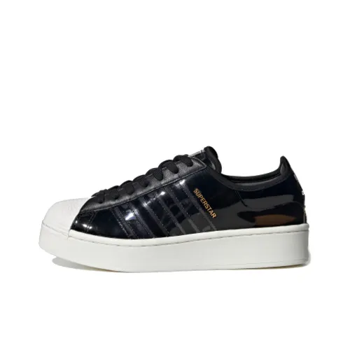 Adidas Originals Superstar Bold Low Топ Скейтборд Кроссовки Женские Ярко-черные